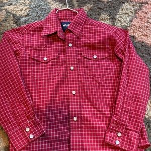 wrangler button up shirt